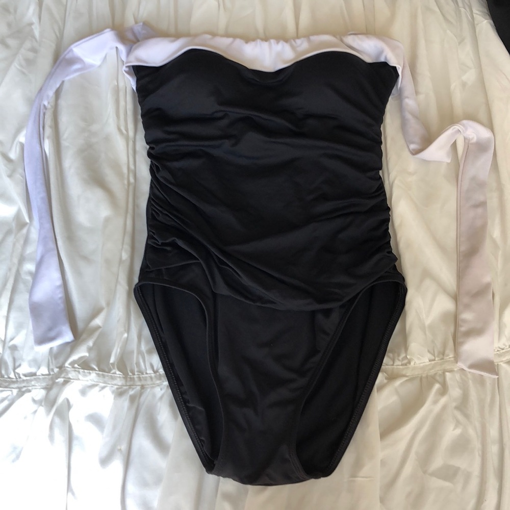Ralph Lauren Black and White One-Piece Swimsuit